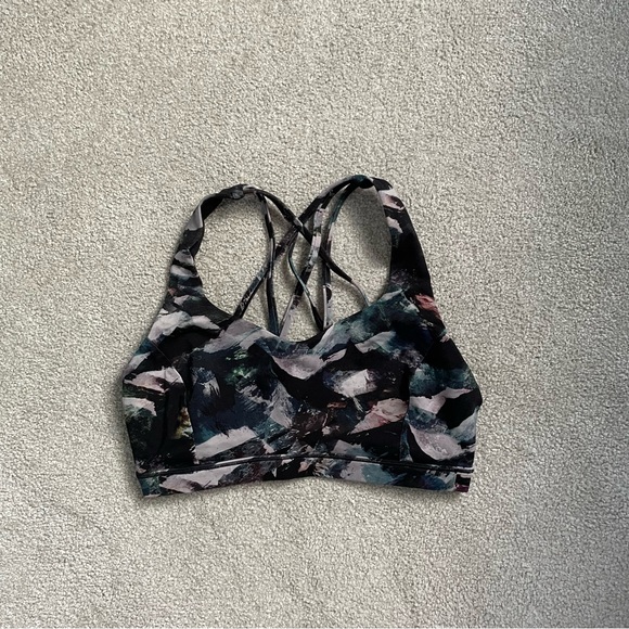 Lululemon Free To Be Serene Sports Bra Glacier Camo Starlight Multi Size 8 - Picture 3 of 8
